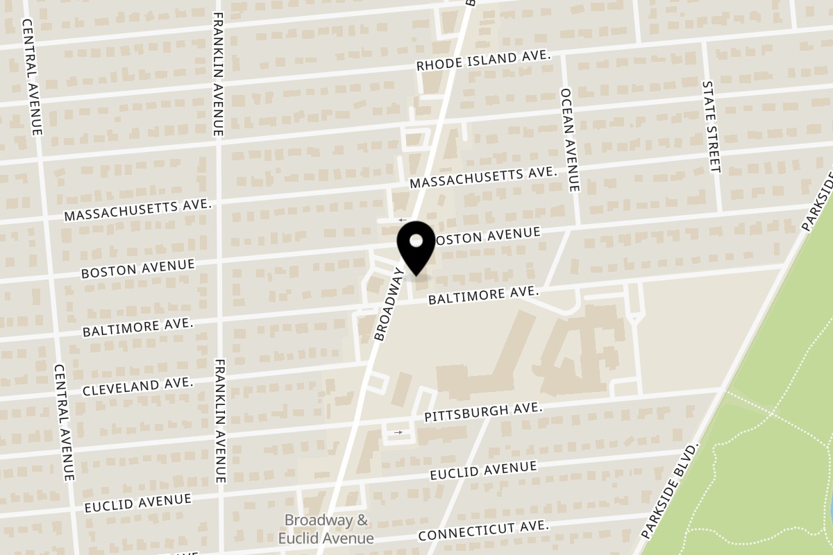 Map showing the location of Mario's on 624 Broadway in Massapequa